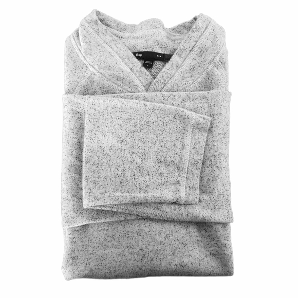 Gap Shawl V-Neck Pullover Sweater Gray & Black - Picture 2 of 12